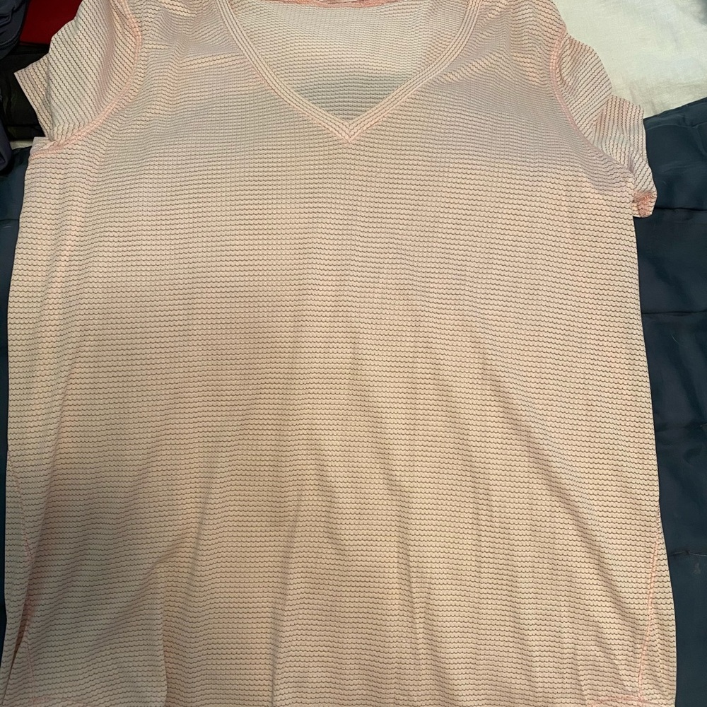 Lululemon light pink tee size 12 with silver antistink